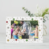 Weihnachts-Foto Anpassen der Karte "Ornamente/Ster (Stehend Vorderseite)