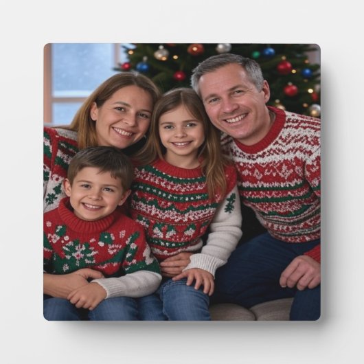 Weihnachts-Foto anpassen Fotoplatte (Vorderseite)