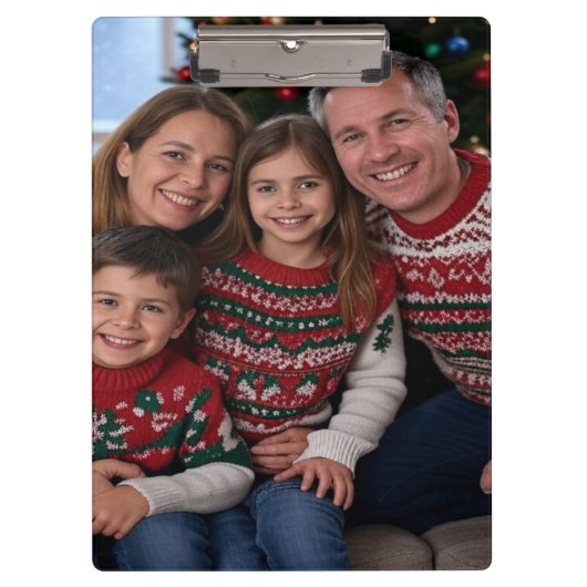Weihnachts-Foto anpassen Klemmbrett (Vorderseite)