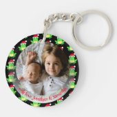 Weihnachts-Foto Black Frog Weihnachtsmannmütze Mus Schlüsselanhänger (Rückseite)