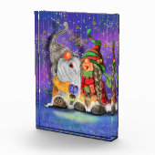 Weihnachts Foto Block Couple Gnomes singen (Rechts)