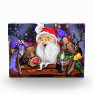 Weihnachts-Foto-Blockgeschenk Weihnachtsmann und R Fotoblock