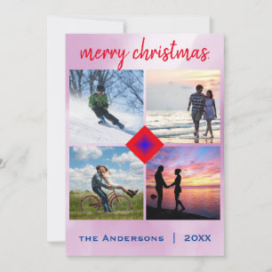 Weihnachts-Foto Candy Cane Herz Einladung
