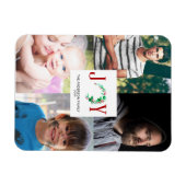 Weihnachts Foto Collage Freude Familienfotos Magnet (Horizontal)