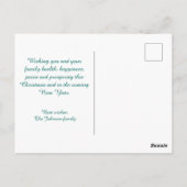 Weihnachts-Foto-Collage grün grün grün Postkarte (Rückseite)