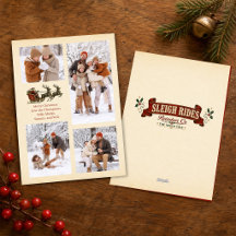 Weihnachts-Foto-Collage mit vintage Santa und Schl