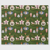 Weihnachts-Foto Custom Gift Wrapping Paper Geschenkpapier (Flach)