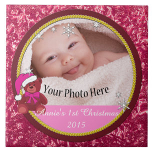 Weihnachts-Foto-Dekoration - Mädchen Fliese