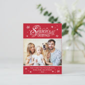 Weihnachts-Foto der Classic Season Postkarte (Stehend Vorderseite)