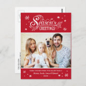 Weihnachts-Foto der Classic Season Postkarte (Vorne/Hinten)