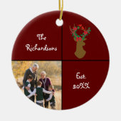 Weihnachts-Foto der Großeltern-Liebe Keramik Ornament (Vorne)