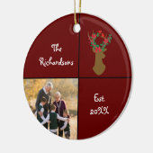 Weihnachts-Foto der Großeltern-Liebe Keramik Ornament (Links)