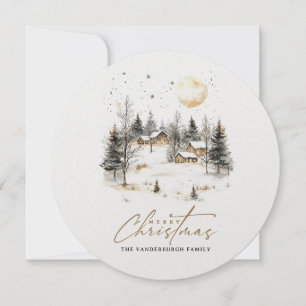 Weihnachts-Foto des Watercolor Feiertagskarte