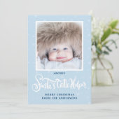 Weihnachts-Foto des Weihnachtsmanns Feiertagskarte (Stehend Vorderseite)