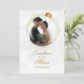 Weihnachts-Foto Einladung (Stehend Vorderseite)