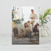 Weihnachts-Foto Elegant Feiertagskarte (Stehend Vorderseite)