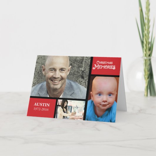 Weihnachts-Foto-Erinnerungen Individuelle Karte (Vorderseite)