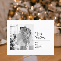 Weihnachts-Foto-Familienkarte | Frohe Weihnachten