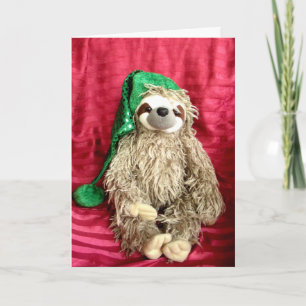 Weihnachts-Foto-Faultier Karte