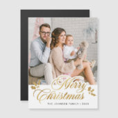 Weihnachts FOTO Feiertag Gruß Magnetkarte (Vorne/Hinten)