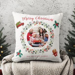 Weihnachts-Foto Feiertag Kraut Festlich Kissen