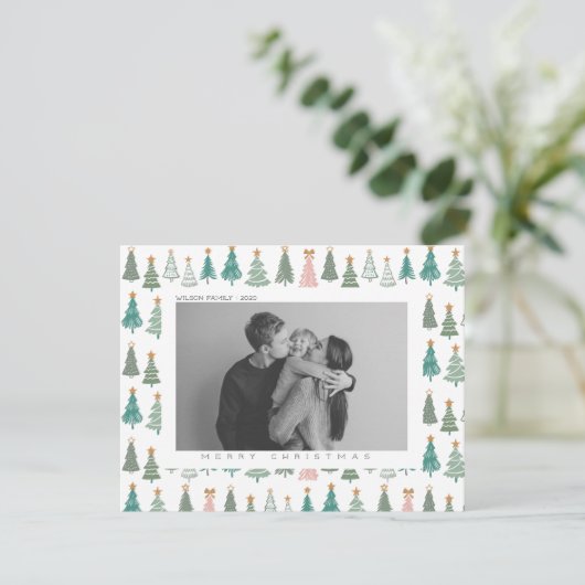 Weihnachts-Foto Feiertagskarte (Stehend Vorderseite)