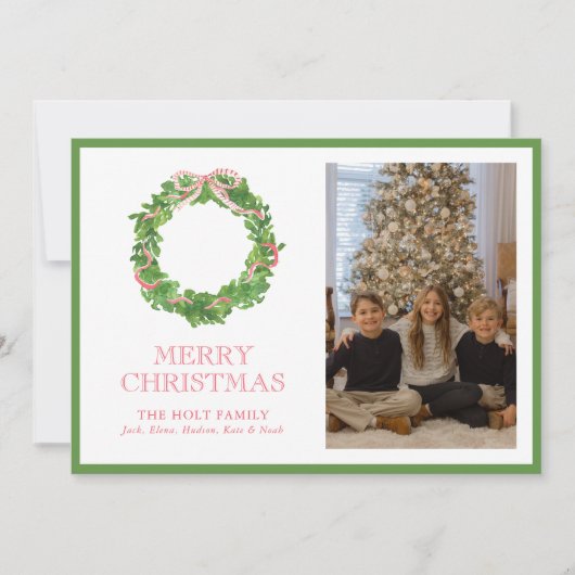 Weihnachts-Foto Feiertagskarte (Vorderseite)