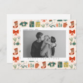 Weihnachts-Foto Feiertagskarte (Vorne/Hinten)