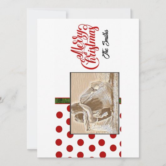 Weihnachts-Foto Feiertagskarte (Vorderseite)