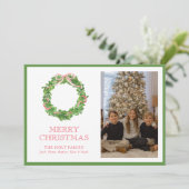 Weihnachts-Foto Feiertagskarte (Stehend Vorderseite)