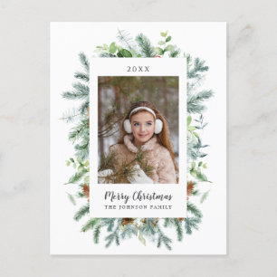 Weihnachts-Foto Feiertagspostkarte