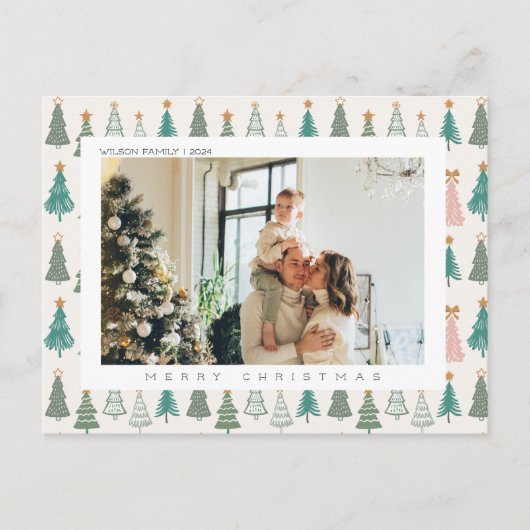 Weihnachts-Foto Feiertagspostkarte (Vorderseite)