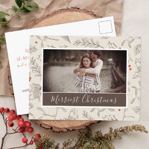 Weihnachts-Foto-Filter im Vintage-Stil Postkarte