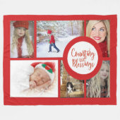Weihnachts-Foto Fleece Blanket (Vorderseite (Horizontal))