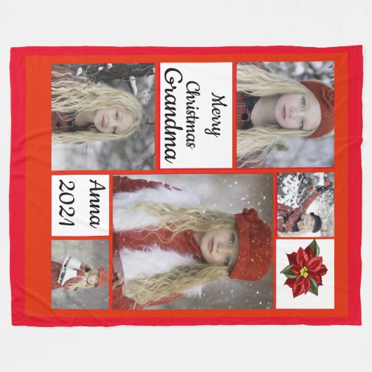 Weihnachts-Foto Fleece Blanket (Vorderseite (Horizontal))