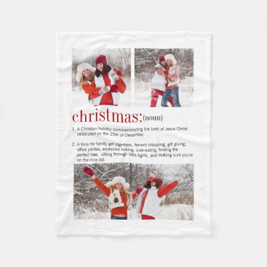 Weihnachts-Foto Fleecedecke (Vorderseite)
