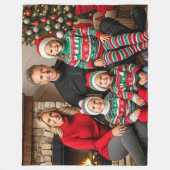 Weihnachts-Foto Fleecedecke (Vorderseite)