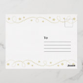 Weihnachts-Foto-Foil-Grenze Folien Feiertagspostkarte (Rückseite)