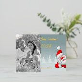 Weihnachts-Foto Folien Feiertagspostkarte (Stehend vorne)