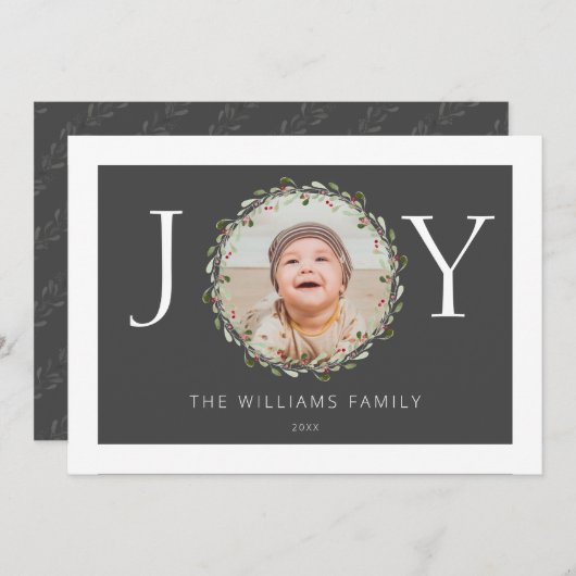 Weihnachts-Foto Freude Wasserfarbenkrake (Vorne/Hinten)