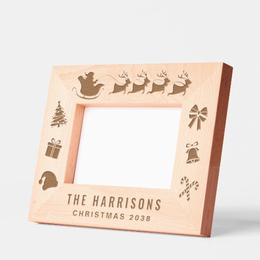 Weihnachts-Foto Geätzte Rahmen (Links)
