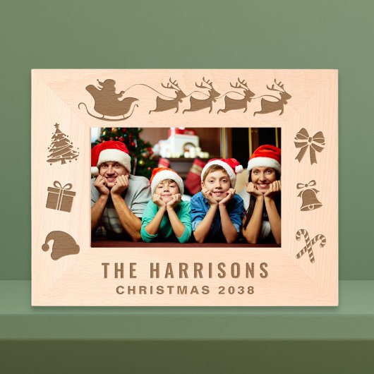 Weihnachts-Foto Geätzte Rahmen