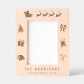 Weihnachts-Foto Geätzte Rahmen (Vorderseite)