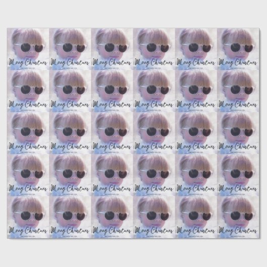 Weihnachts-Foto Geschenkpapier (Flach)