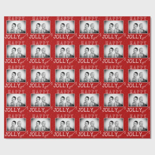 Weihnachts-Foto Geschenkpapier (Flach)