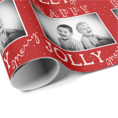 Weihnachts-Foto Geschenkpapier (Rolleneckpunkt)