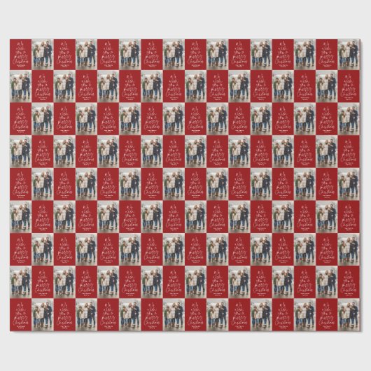 Weihnachts-Foto Geschenkpapier (Flach)