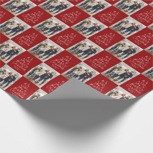 Weihnachts-Foto Geschenkpapier (Ecke)