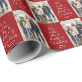 Weihnachts-Foto Geschenkpapier (Rolleneckpunkt)