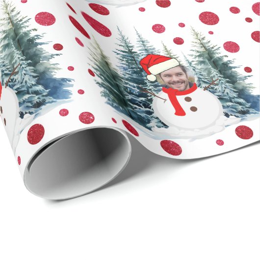 Weihnachts-Foto Geschenkpapier (Rolleneckpunkt)